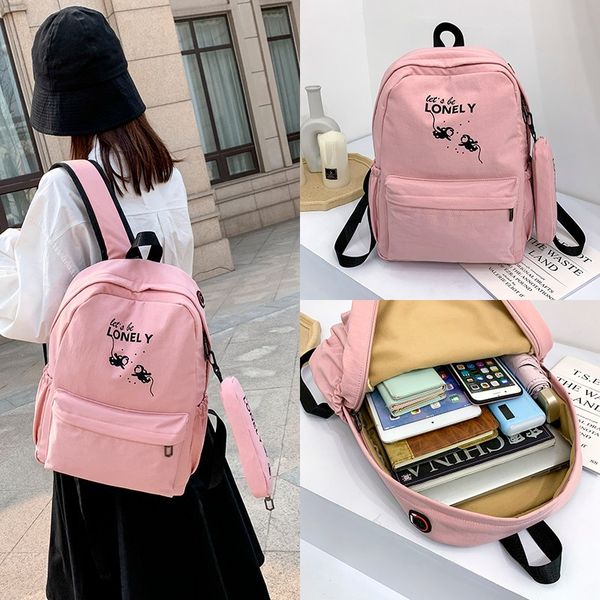 2020 new backpack women's student bag korean version of the middle school students' campus backpack simple two-piece women's
2020 new backpack women's student bag korean version of the middle school students' campus backpack simple two-piece women's