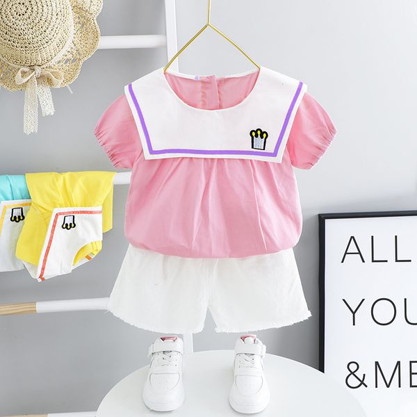 korean version of the little girl college wind cute tide clothes hai jun ling short-sleeved shorts tong tao zhuang, White
korean version of the little girl college wind cute tide clothes hai jun ling short-sleeved shorts tong tao zhuang, White
