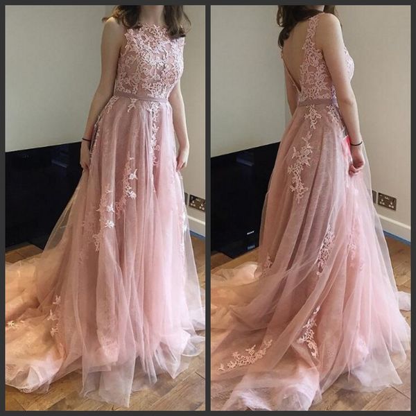 pink lace prom dresses with sashes jewel neck lace appliques tulle tiered skirts evening dresses sweep train backless cocktail party gowns, Black
pink lace prom dresses with sashes jewel neck lace appliques tulle tiered skirts evening dresses sweep train backless cocktail party gowns, Black