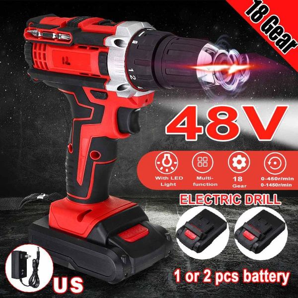 3 in 1 electric drill cordless screwdriver 48v 2 speed driver rechargeable 13000mah with 2 li-ion battery 110v 220v
3 in 1 electric drill cordless screwdriver 48v 2 speed driver rechargeable 13000mah with 2 li-ion battery 110v 220v