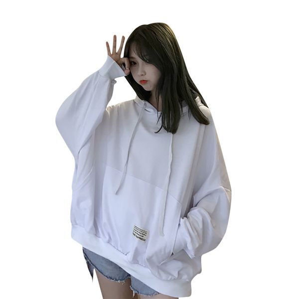 black pure color daily hooded sweatshirt pullover casual long sleeve sweatshirt fashion korean style women new clothes
black pure color daily hooded sweatshirt pullover casual long sleeve sweatshirt fashion korean style women new clothes