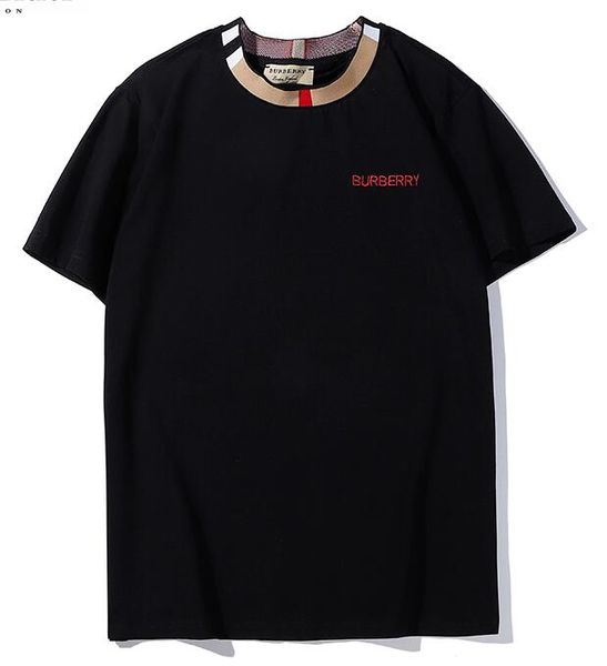 2019 new tee black burb men women plaid neckline embroidery letter logo t hirt hort leeve o neck t hirt whole ale xxl, White
2019 new tee black burb men women plaid neckline embroidery letter logo t hirt hort leeve o neck t hirt whole ale xxl, White