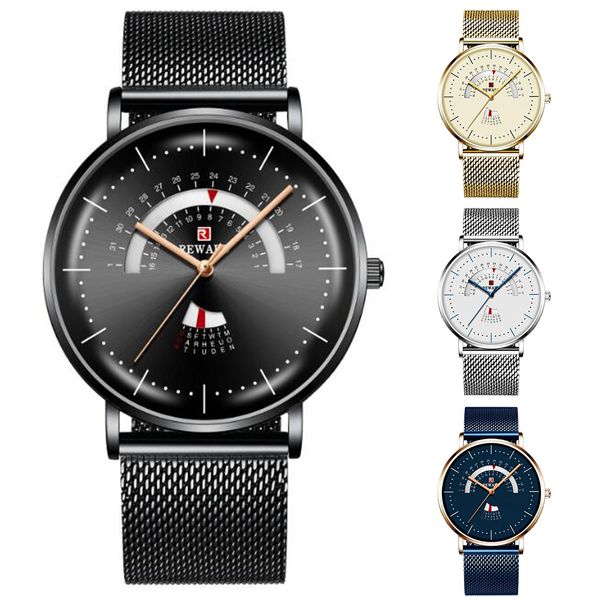 men ultra-thin stainless steel mesh belt quartz watch date week waterproof sport watches luxury watch relogio masculino, Slivery;brown
men ultra-thin stainless steel mesh belt quartz watch date week waterproof sport watches luxury watch relogio masculino, Slivery;brown
