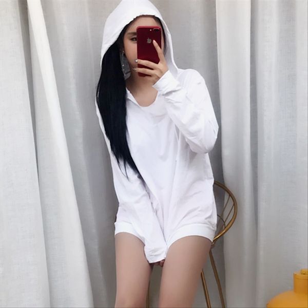 lianda 2020 новых крупных женщин размер микро прозрачной капюшоном солнцезащитный крем одежды случайные свободные удобные футболки, White
lianda 2020 новых крупных женщин размер микро прозрачной капюшоном солнцезащитный крем одежды случайные свободные удобные футболки, White