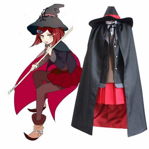 danganronpa v3 yumeno himiko cosplay costume uniform dress cloak hat, Black;red 
danganronpa v3 yumeno himiko cosplay costume uniform dress cloak hat, Black;red