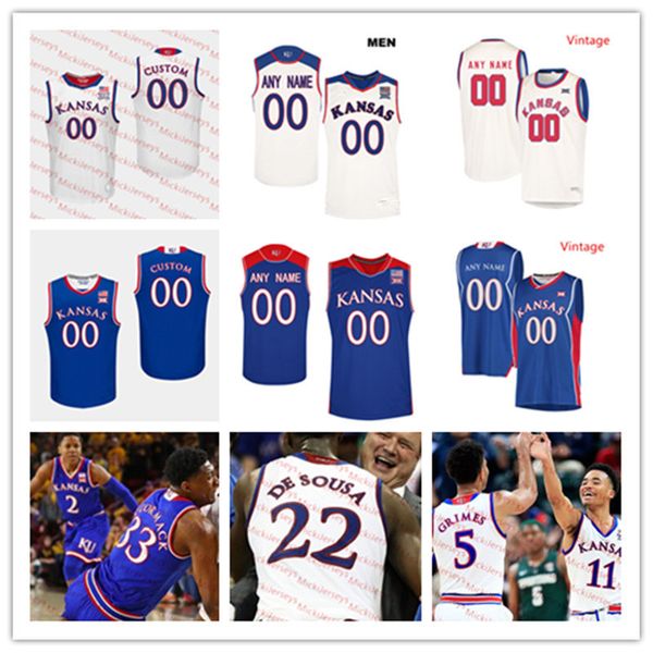 Custom NCAA Kansas Jayhawks Basketball Jersey Dedric Lawson Quentin Grimes Devon Dotson Silvio De Sousa LaGerald Vick Udoka Azubuike Jersey
Custom NCAA Kansas Jayhawks Basketball Jersey Dedric Lawson Quentin Grimes Devon Dotson Silvio De Sousa LaGerald Vick Udoka Azubuike Jersey