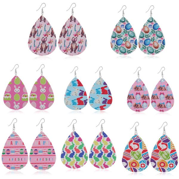 дизайнер ювелирных изделий двусторонний водослива кожа pu серьги печати пасхальное яйцо кролик серьги мотаться teardrop подвеска hook eardro, Silver 
дизайнер ювелирных изделий двусторонний водослива кожа pu серьги печати пасхальное яйцо кролик серьги мотаться teardrop подвеска hook eardro, Silver