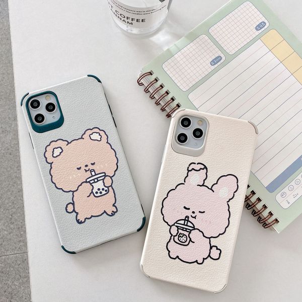 for iphone 11 pro phone case xs max xr bear rabbit milk 7 8 x plus tpu imitation leather soft cell phone cases
for iphone 11 pro phone case xs max xr bear rabbit milk 7 8 x plus tpu imitation leather soft cell phone cases
