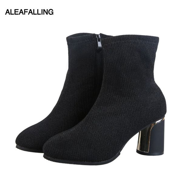 aleafalling snow women warm boots knitting 7cm high heel platform zip open motorcycle ankle mature boots woman shoes wbt380, Black
aleafalling snow women warm boots knitting 7cm high heel platform zip open motorcycle ankle mature boots woman shoes wbt380, Black