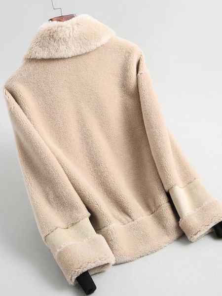 women's fur & faux real 2021 coat short women 200% wool jacket autumn winter coats and jackets korean abrigo mujer kqn22005 kj2442, Black
women's fur & faux real 2021 coat short women 200% wool jacket autumn winter coats and jackets korean abrigo mujer kqn22005 kj2442, Black