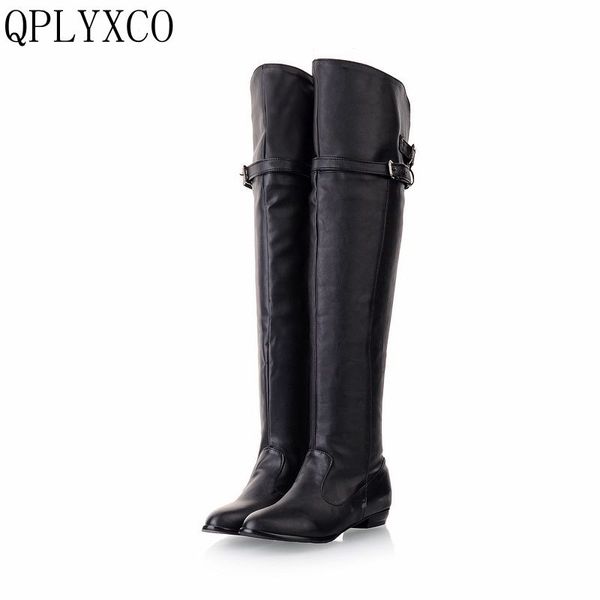 qplyxco 2017 new big size 34-45 women flat boots over knee winter warm long round toe fashion botas footwear shoes 181, Black
qplyxco 2017 new big size 34-45 women flat boots over knee winter warm long round toe fashion botas footwear shoes 181, Black