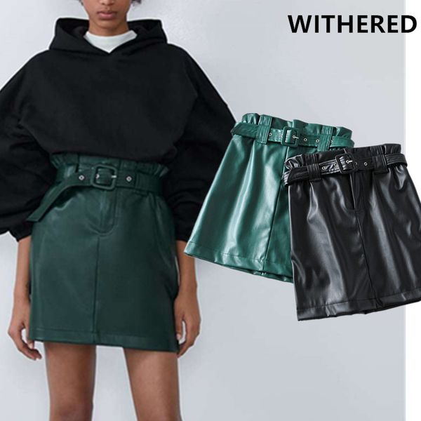 withered england style high street sashes high waist leather pu a-line mini skirt women faldas mujer moda 2019 skirts womens, Black
withered england style high street sashes high waist leather pu a-line mini skirt women faldas mujer moda 2019 skirts womens, Black