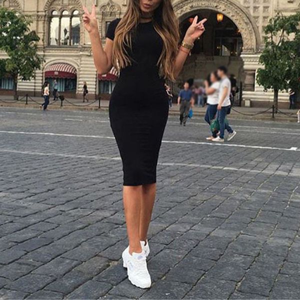 womens plain bodycon short sleeve summer party dress basic tee long shirt, Black;gray
womens plain bodycon short sleeve summer party dress basic tee long shirt, Black;gray