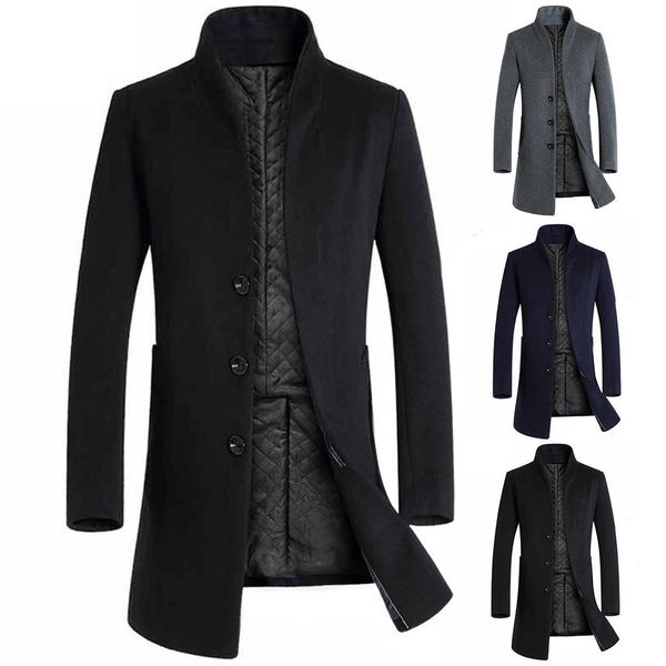 trench coat men winter classic slim long coat men autumn men's trench solid long windbreaker vintage blends coats, White;black
trench coat men winter classic slim long coat men autumn men's trench solid long windbreaker vintage blends coats, White;black