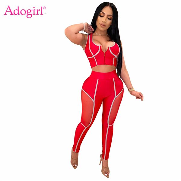 adogirl sheer mesh patchwork women tracksuit zipper bra leggings pants casual two piece set gym fitness workout outfits, White
adogirl sheer mesh patchwork women tracksuit zipper bra leggings pants casual two piece set gym fitness workout outfits, White