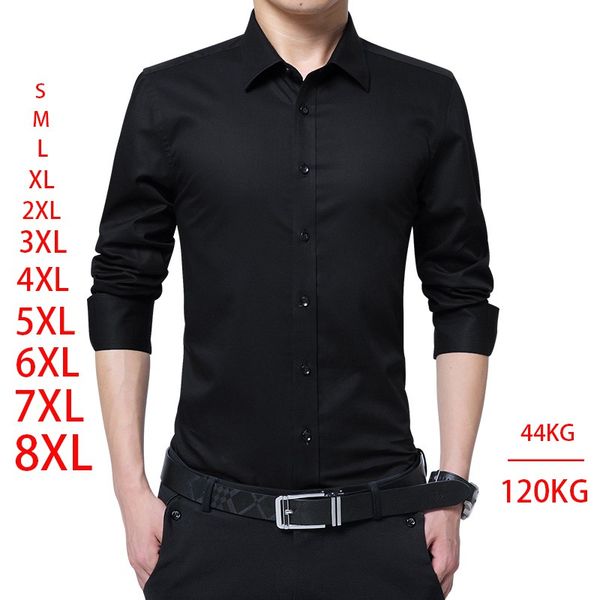 plus size s-8xl casual business shirt korean fashion plain shirts long sleeve black baju, White;black
plus size s-8xl casual business shirt korean fashion plain shirts long sleeve black baju, White;black