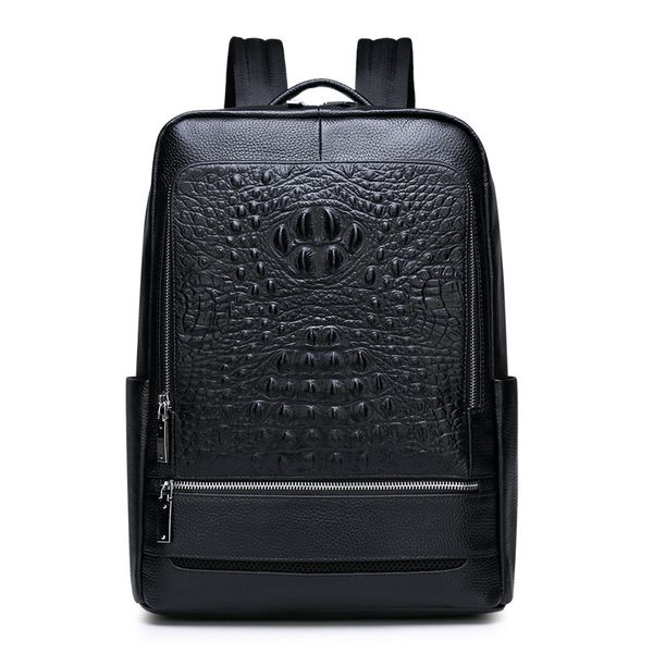100% cow genuine leather men backpacks alligator real natural leather student backpack large computer lapbag
100% cow genuine leather men backpacks alligator real natural leather student backpack large computer lapbag