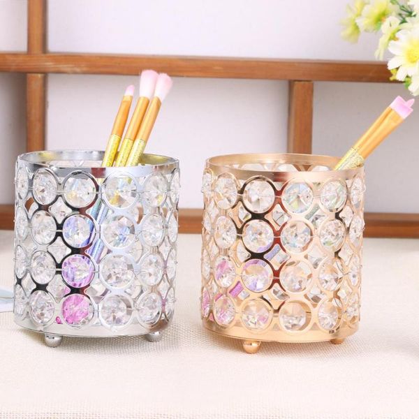 european style makeup brush storage box crystal jewelry cosmetics organizer
european style makeup brush storage box crystal jewelry cosmetics organizer