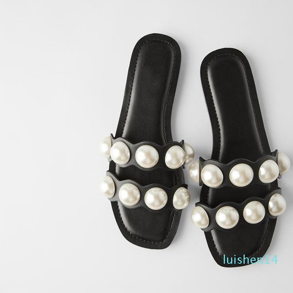 2020 women slippers woman fashion pearl female summer beach shoes women's comfortable outdoor flats ladies slides plus size 41 l14, Black
2020 women slippers woman fashion pearl female summer beach shoes women's comfortable outdoor flats ladies slides plus size 41 l14, Black
