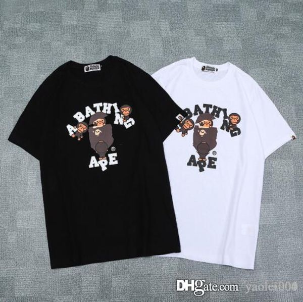 little monkey gorilla print cartoon short sleeve teen student summer t-shirt cotton round neck casual t-shirt, White;black
little monkey gorilla print cartoon short sleeve teen student summer t-shirt cotton round neck casual t-shirt, White;black