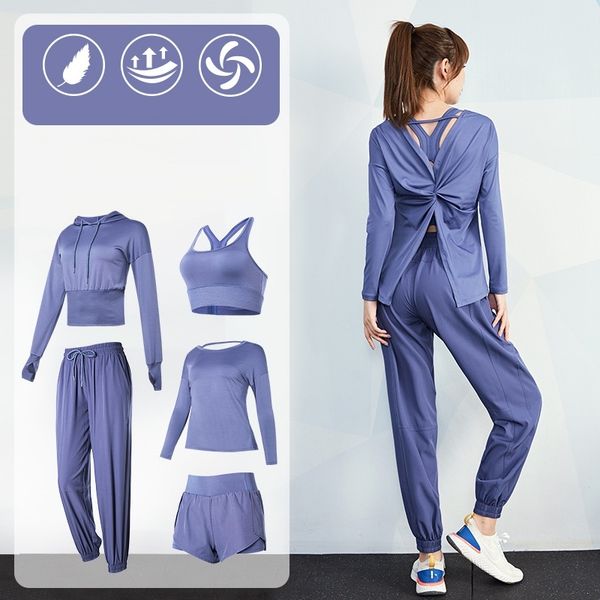 vansydical 2-5 pcs loose yoga suit long sleeve shirt sweatpants 2 in 1 shorts set backless sport set for ladies running gym
vansydical 2-5 pcs loose yoga suit long sleeve shirt sweatpants 2 in 1 shorts set backless sport set for ladies running gym