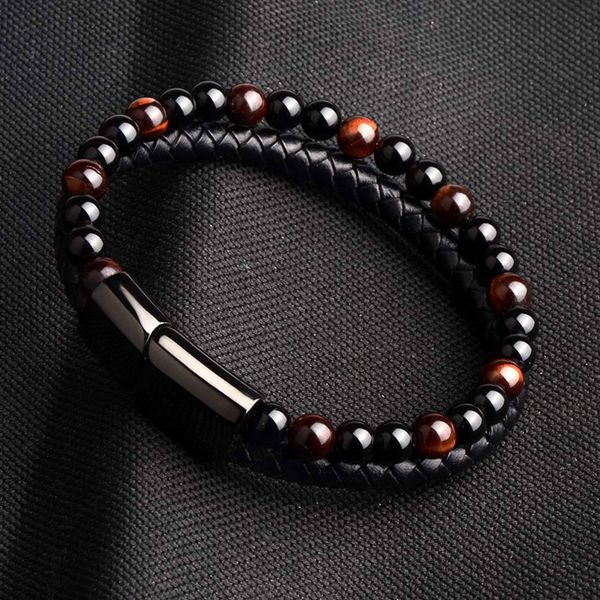 hand braided multilayer leather beads bracelet minimalist men wristband braclet for male stainless steel magnetic jewelry homme, Black
hand braided multilayer leather beads bracelet minimalist men wristband braclet for male stainless steel magnetic jewelry homme, Black