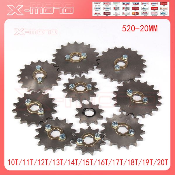 10t 11t 12t 13t 14t 14t 15t 16t 17t 18t 19t 20t teeth 20mm front sprocket for 520 chain loncin lifan engine pit bike atv xz250r
10t 11t 12t 13t 14t 14t 15t 16t 17t 18t 19t 20t teeth 20mm front sprocket for 520 chain loncin lifan engine pit bike atv xz250r