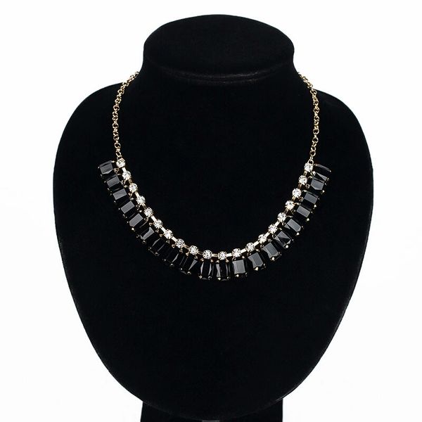 black gem pendant choker necklace for wmen luxury designer bling diamond pendant chokers wedding engagement chain necklace jewelry love gift, Golden;silver
black gem pendant choker necklace for wmen luxury designer bling diamond pendant chokers wedding engagement chain necklace jewelry love gift, Golden;silver
