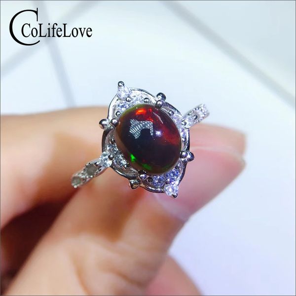 colife jewelry 925 silver black opal ring for daily wear 7*9mm dyed natural opal silver ring birthday gift for woman, Golden;silver
colife jewelry 925 silver black opal ring for daily wear 7*9mm dyed natural opal silver ring birthday gift for woman, Golden;silver