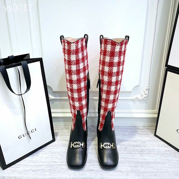 2019 autumn and winter europe and america classic knee-high boots fashion boots high-heeled square head color matching leather knight boots, Black
2019 autumn and winter europe and america classic knee-high boots fashion boots high-heeled square head color matching leather knight boots, Black