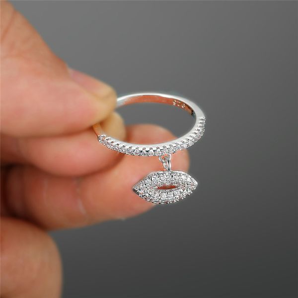 rongxing unique mouth dangle stacking thin ring band 925 silver rose gold color white crystal wedding rings for women gifts, Slivery;golden
rongxing unique mouth dangle stacking thin ring band 925 silver rose gold color white crystal wedding rings for women gifts, Slivery;golden