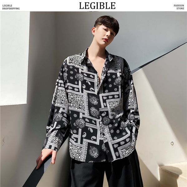 legible printing shirt men 2020 men korean fashion long sleeve shirt male hawaiian shirts casual loose clothes, White;black
legible printing shirt men 2020 men korean fashion long sleeve shirt male hawaiian shirts casual loose clothes, White;black
