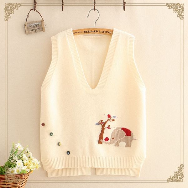 elephant jacquard pullover v-neck knit vest female 2019 winter new sleeveless sweater 10119022705, Black;white
elephant jacquard pullover v-neck knit vest female 2019 winter new sleeveless sweater 10119022705, Black;white