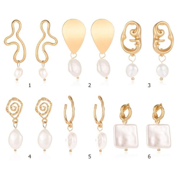 new fashion retro pearl dangle ear stud women geometric irregular big geometric drop earrings jewelry for women, Silver
new fashion retro pearl dangle ear stud women geometric irregular big geometric drop earrings jewelry for women, Silver