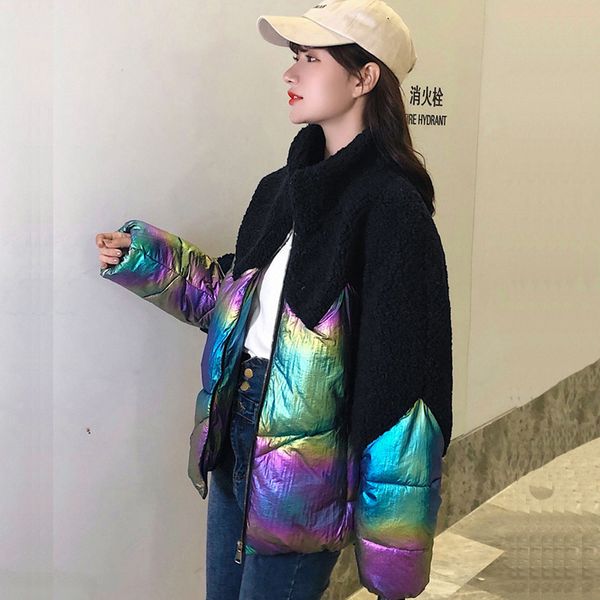 2019 women lamb wool patchwork jackets winter thick warm teddy coats female loose splicing faux fur coat outwear clothes, Black
2019 women lamb wool patchwork jackets winter thick warm teddy coats female loose splicing faux fur coat outwear clothes, Black
