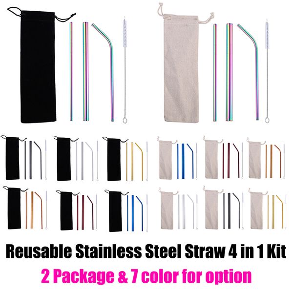 reusable stainless steel straw set straight bent straw cleaning brush metal smoothies drinking straws set tta776 5 in 1 kit
reusable stainless steel straw set straight bent straw cleaning brush metal smoothies drinking straws set tta776 5 in 1 kit