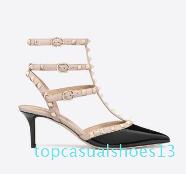 designer pointed toe studs patent leather rivets sandals women studded strappy dress shoes valentine 10cm 6cm high heel shoes t31, Black
designer pointed toe studs patent leather rivets sandals women studded strappy dress shoes valentine 10cm 6cm high heel shoes t31, Black