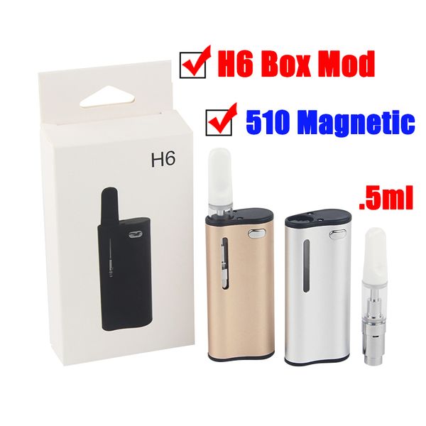 Стартовый комплект предварительного нагрева H6 встроенный в 350mAh аккумулятор переменное напряжение Vape Box Mod магнитное соединение С.5 мл пустой вапоризатор ручка тележки
Стартовый комплект предварительного нагрева H6 встроенный в 350mAh аккумулятор переменное напряжение Vape Box Mod магнитное соединение С.5 мл пустой вапоризатор ручка тележки