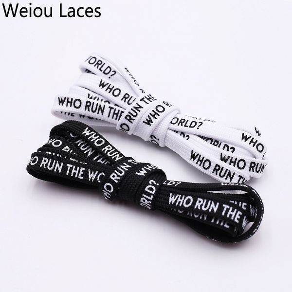 weiou flat printed who run the world shoelaces black white double-sided printing extra long shoestring sports sneaker drawstring, White;pink
weiou flat printed who run the world shoelaces black white double-sided printing extra long shoestring sports sneaker drawstring, White;pink
