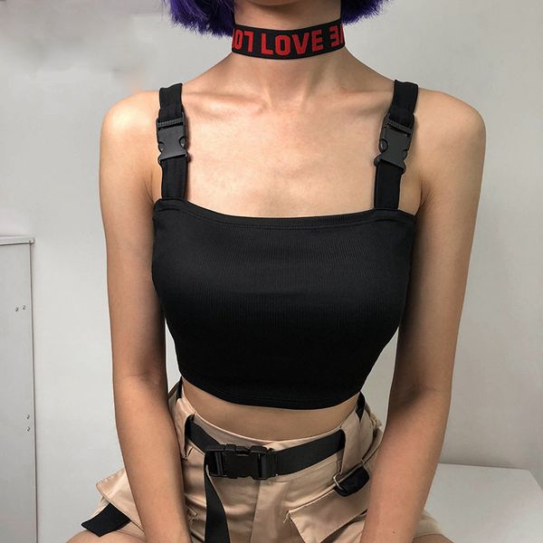 tank top танк топы черных женщин регулируемого crop пряжка лето обрезанного streetwear sexy backless рукав, White
tank top танк топы черных женщин регулируемого crop пряжка лето обрезанного streetwear sexy backless рукав, White