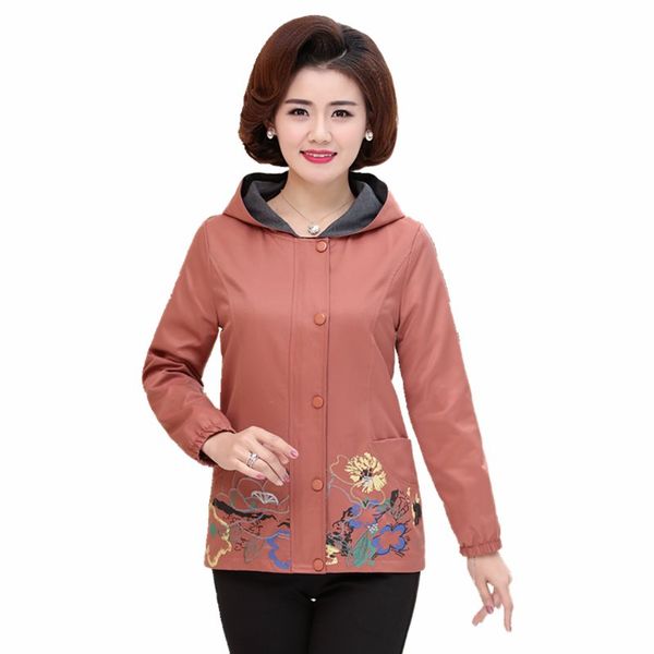 middle-aged mother new autumn jacket women spring autumn hooded embroidered loose coat female short plus size outerwear yf296, Black;brown
middle-aged mother new autumn jacket women spring autumn hooded embroidered loose coat female short plus size outerwear yf296, Black;brown
