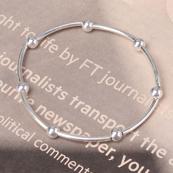 jewelry silver bracelet for women 2019 new sterling silver big small beads fashion bracelets, Black
jewelry silver bracelet for women 2019 new sterling silver big small beads fashion bracelets, Black