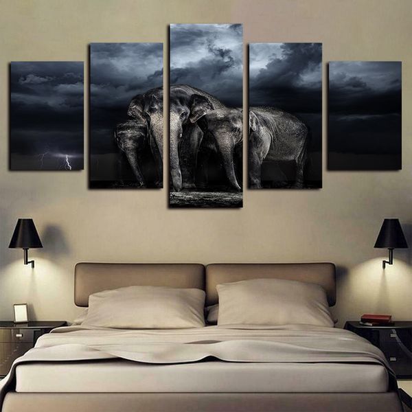 5 panels the elephant of the lightning clouds painting landscape artworks giclee canvas wall art canvas print oil painting wall decor
5 panels the elephant of the lightning clouds painting landscape artworks giclee canvas wall art canvas print oil painting wall decor