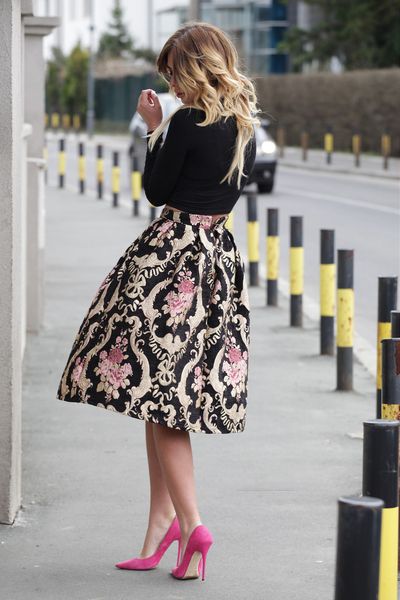 women retro floral high waist pleated party midi skirt lady girls vintage flower printed skirts 4 size, Black
women retro floral high waist pleated party midi skirt lady girls vintage flower printed skirts 4 size, Black