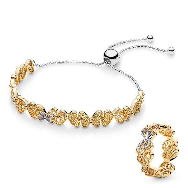100%925 sterling silver new hollow butterfly ring sliding bracelet set adjustable size 567957 167947 ing, Golden;silver
100%925 sterling silver new hollow butterfly ring sliding bracelet set adjustable size 567957 167947 ing, Golden;silver