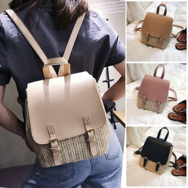 summer fashion women backpack girl mini bags backpack school bag rucksack leather straw travel bag black white pink
summer fashion women backpack girl mini bags backpack school bag rucksack leather straw travel bag black white pink