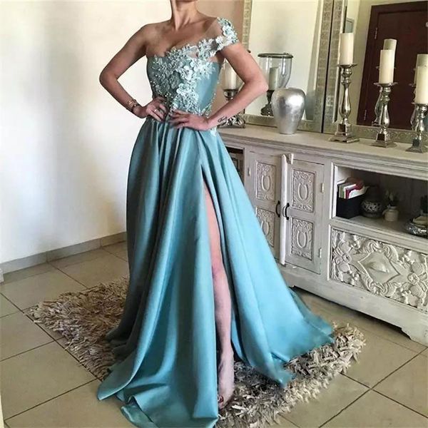 beaded side split prom dresses one shoulder 3d appliqued party dress a line floor length satin plus size formal gowns, Black
beaded side split prom dresses one shoulder 3d appliqued party dress a line floor length satin plus size formal gowns, Black