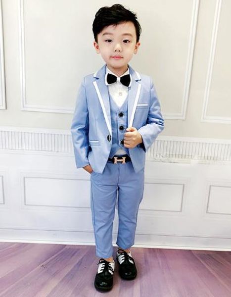 fashion boys formal suit wedding party clothing kids 3pcs blazer vest pants sets tuxedo children boys blue/black costume, Blue;gray
fashion boys formal suit wedding party clothing kids 3pcs blazer vest pants sets tuxedo children boys blue/black costume, Blue;gray