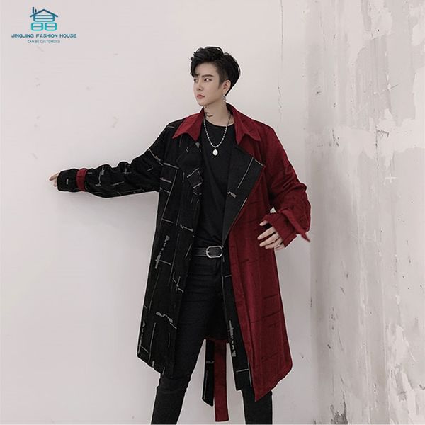 corduroy coat men's patchwork color korean version lace-up casual coat loose large size in the long style trench winter, Tan;black
corduroy coat men's patchwork color korean version lace-up casual coat loose large size in the long style trench winter, Tan;black