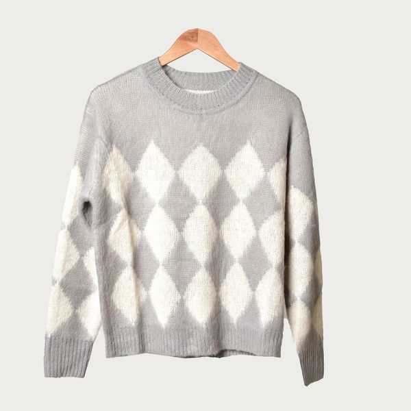 2019 fall winter long sleeve round neck grey plaid print knitted panelled pullover sweater women fashion sweaters d2616119, White;black
2019 fall winter long sleeve round neck grey plaid print knitted panelled pullover sweater women fashion sweaters d2616119, White;black